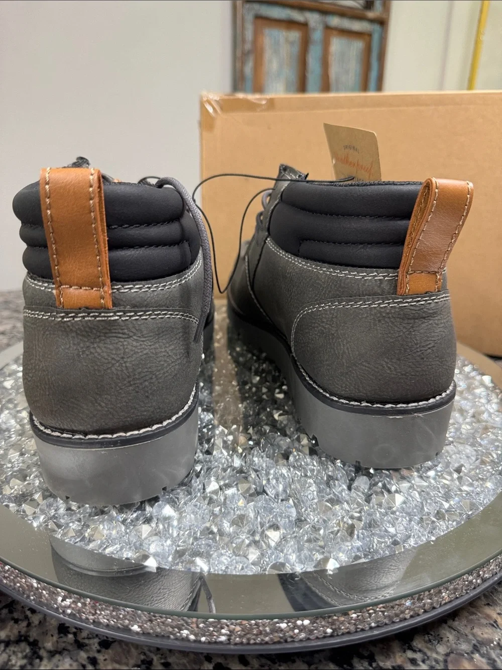 Weatherproof Gray Weatherproof Chukka Boots - Lace-Up Ankle Boot NEW 13M